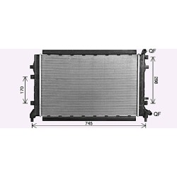 Engine Radiator AVA QUALITY COOLING ST2048 OE Ref 1K0121251CM