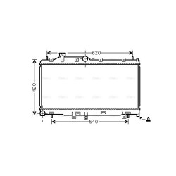 Radiator AVA QUALITY COOLING SU2065 OE Ref 45111-AG011