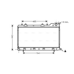 AVA Radiator AVA QUALITY COOLING SU2071 OE Ref 45111SA001