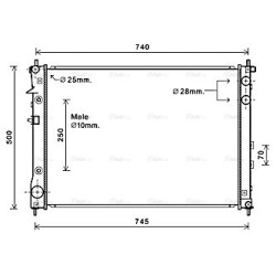 AVA Radiator AVA QUALITY COOLING SU2091 OE Ref 45111XA00B