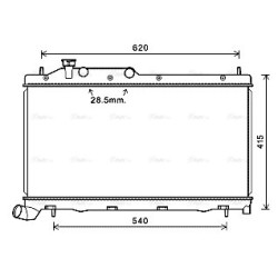 Radiator AVA QUALITY COOLING SU2105 OE Ref 45119-AG080