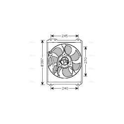 AVA Radiator Fan AVA QUALITY COOLING SU7514 OE Ref 73311AC000