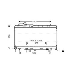 Radiator AVA QUALITY COOLING SUA2053 OE Ref 32010839