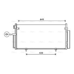AVA AC Condenser AVA QUALITY COOLING SUA5078D OE Ref 73210-FE010