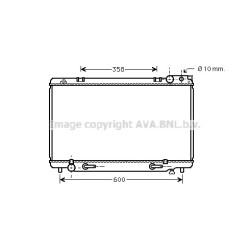 AVA Radiator AVA QUALITY COOLING TO2185 OE Ref 16400-76061