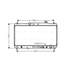 AVA Radiator AVA QUALITY COOLING TO2236 OE Ref 16400-03150