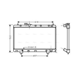 AVA Radiator AVA QUALITY COOLING TO2241 OE Ref 16400-7A271
