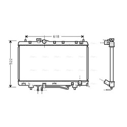AVA Radiator AVA QUALITY COOLING TO2242 OE Ref 16400-7A281
