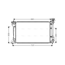 AVA Radiator AVA QUALITY COOLING TO2293 OE Ref 16400-0H180