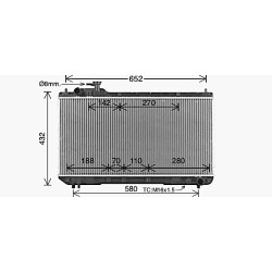 AVA Radiator AVA QUALITY COOLING TO2297 OE Ref 16400-7A490
