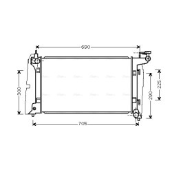 AVA Radiator AVA QUALITY COOLING TO2323 OE Ref 16410YZZ07