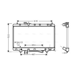 AVA Radiator AVA QUALITY COOLING TO2330 OE Ref 16400-7A281
