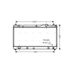 AVA Radiator AVA QUALITY COOLING TO2342