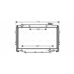 AVA Radiator AVA QUALITY COOLING TO2377 OE Ref 1640017240