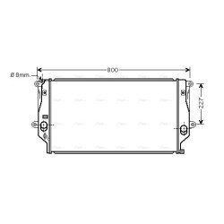 AVA Radiator AVA QUALITY COOLING TO2401 OE Ref 164002639087