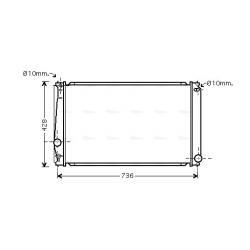 Radiator AVA QUALITY COOLING TO2419 OE Ref 16400-28570