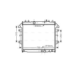 AVA Radiator AVA QUALITY COOLING TO2432 OE Ref 164000L250
