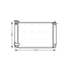 AVA Radiator AVA QUALITY COOLING TO2463 OE Ref 1604120353