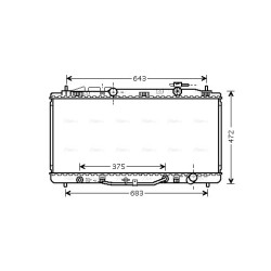 AVA Radiator AVA QUALITY COOLING TO2473 OE Ref 164000P360