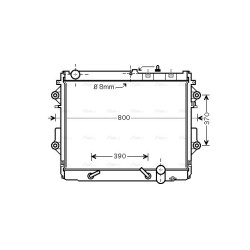 AVA Radiator AVA QUALITY COOLING TO2490 OE Ref 16400-51040