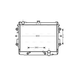 Radiator AVA QUALITY COOLING TO2491 OE Ref 1640050381