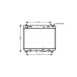 AVA Radiator AVA QUALITY COOLING TO2500 OE Ref 16400-33120