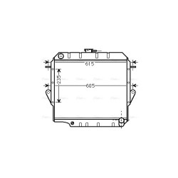 AVA Radiator AVA QUALITY COOLING TO2571 OE Ref 1640017080