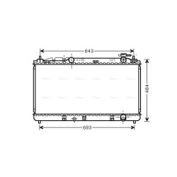 AVA Radiator AVA QUALITY COOLING TO2598 OE Ref 1640028550