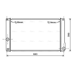 AVA Radiator AVA QUALITY COOLING TO2608 OE Ref 164000T250