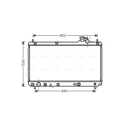 AVA Radiator AVA QUALITY COOLING TO2614 OE Ref 1640020240