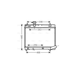 AVA Radiator AVA QUALITY COOLING TO2663 OE Ref 1640047090