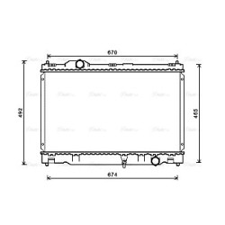 AVA Radiator AVA QUALITY COOLING TO2669 OE Ref 16400-31390
