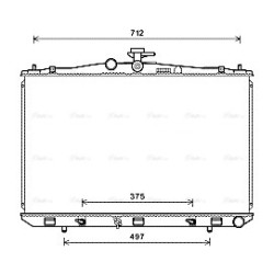 Radiator AVA QUALITY COOLING TO2675 OE Ref 160410P210