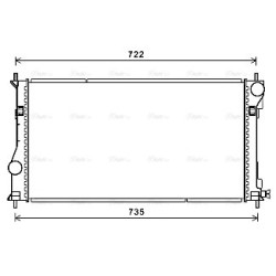 Radiator AVA QUALITY COOLING TO2688 OE Ref 4221348541