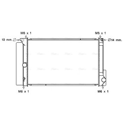 Radiator AVA QUALITY COOLING TO2691 OE Ref 16400-0D410