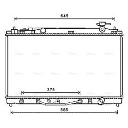 AVA Radiator AVA QUALITY COOLING TO2699 OE Ref 164000V010