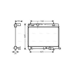 Radiator AVA QUALITY COOLING TO2716 OE Ref 164000Y020