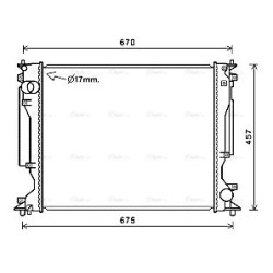 AVA Radiator AVA QUALITY COOLING TO2717 OE Ref 1640026400