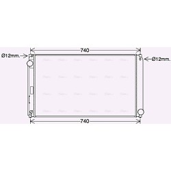 Radiator AVA QUALITY COOLING TO2748 OE Ref 1640036080