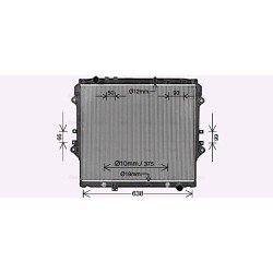 AVA Radiator AVA QUALITY COOLING TO2757 OE Ref 164000L390