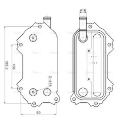 AVA Engine Oil Cooler AVA QUALITY COOLING TO3792 OE Ref 157100R011