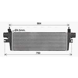 AVA Intercooler AVA QUALITY COOLING TO4774 OE Ref 179400L130