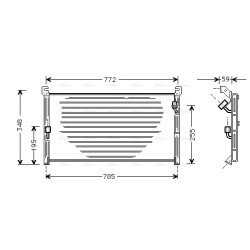 AVA AC Condenser AVA QUALITY COOLING TO5130 OE Ref 88460-42011