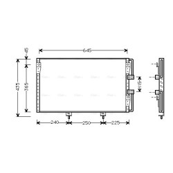 AVA AC Condenser AVA QUALITY COOLING TO5226 OE Ref 8846050160