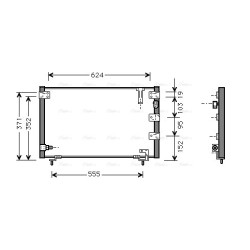 AVA AC Condenser AVA QUALITY COOLING TO5262 OE Ref 8846044020