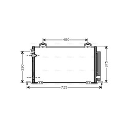 AVA AC Condenser AVA QUALITY COOLING TO5393D OE Ref 8845005121