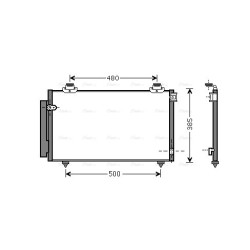 AVA AC Condenser AVA QUALITY COOLING TO5431D OE Ref 884500F100