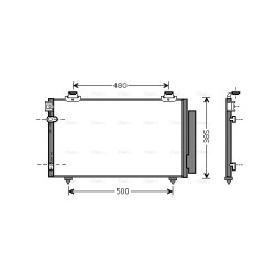AVA AC Condenser AVA QUALITY COOLING TO5481D OE Ref 88450-0F110
