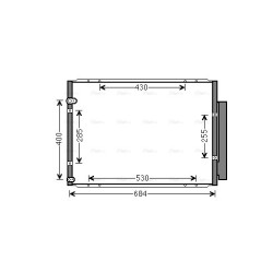 AVA AC Condenser AVA QUALITY COOLING TO5574D OE Ref 8846048061
