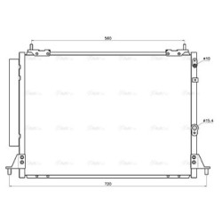 AVA AC Condenser AVA QUALITY COOLING TO5795D OE Ref 8845026140